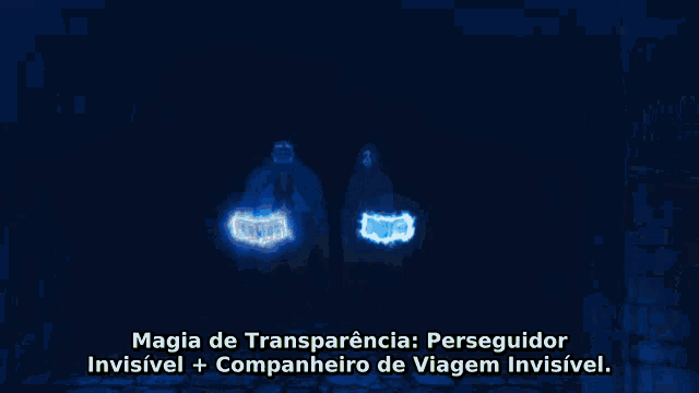a video game screen says magia de transparencia perseguidor invisivel + companheiro de viagem invisivel