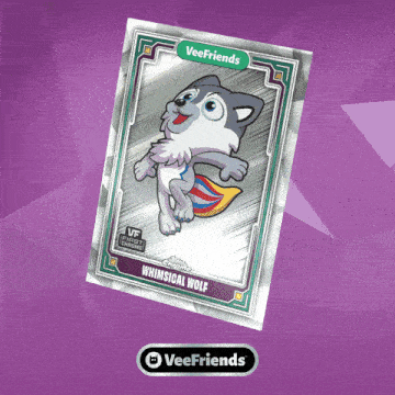 a veefriends card with a picture of a wolf