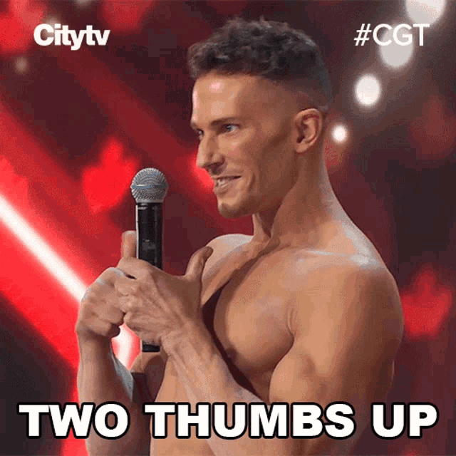 Two Thumbs Up Matt Ryan GIF - Two Thumbs Up Matt Ryan Canadas Got Talent GIFs