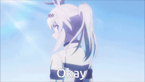 a girl with a ponytail says okay in a cartoon