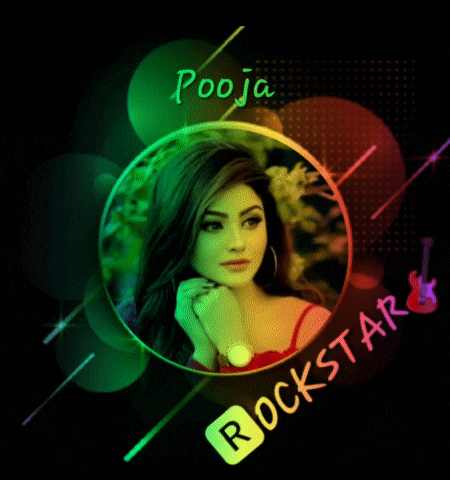 a picture of a woman with the name pooja rockstar