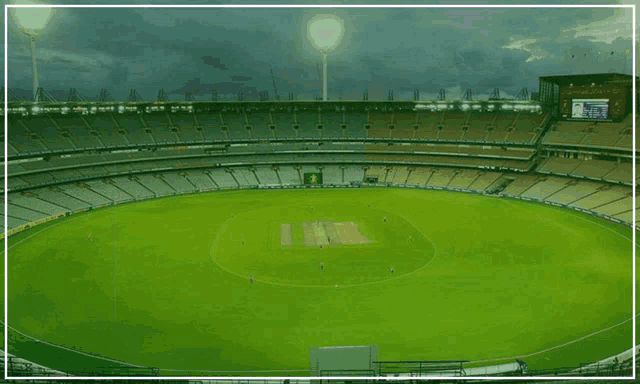 an ad for cricket scoreboard australia with a picture of a cricket field