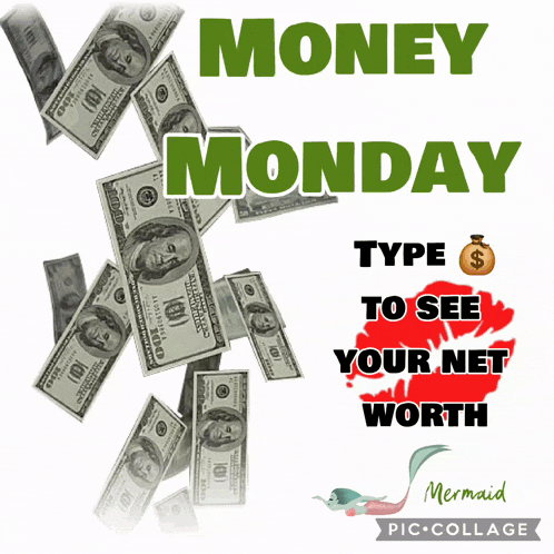 money monday type to see your net worth graphic