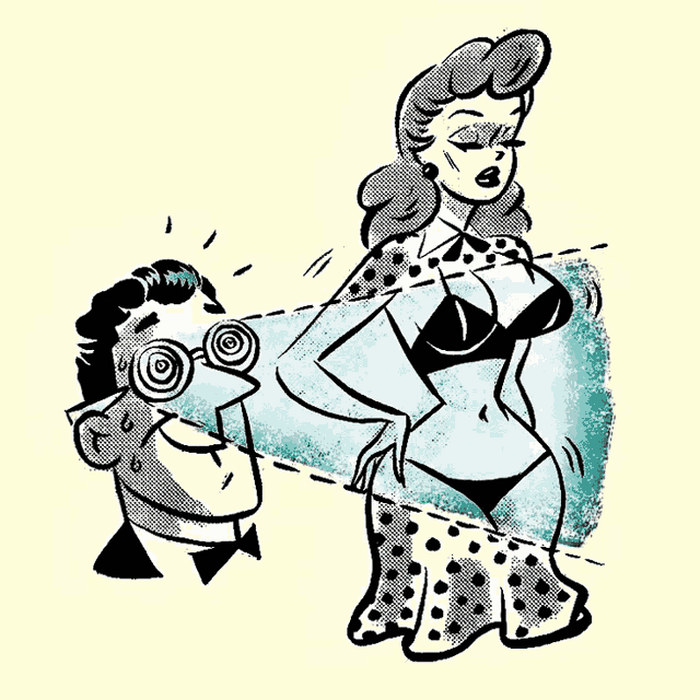 a black and white drawing of a man and a woman with the word fuck written on the bottom