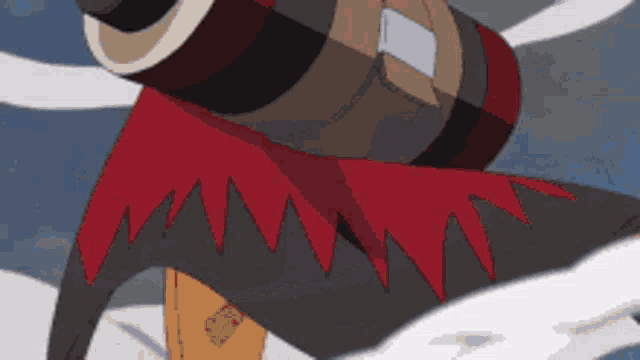 a cartoon character with a red cape is flying in the air .
