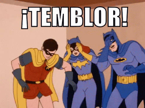 Batman Batgirl Robin Temblor GIF - Batman Batgirl Temblor GIFs