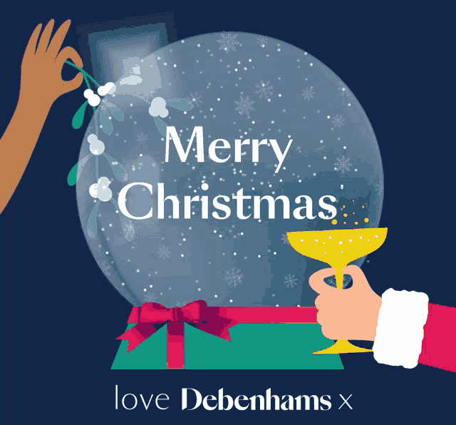 a merry christmas greeting card from debenhams x