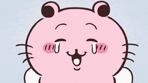 a cartoon drawing of a person 's face with a pink tongue sticking out