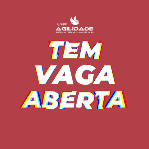 a red sign that says tem vaga aberta on it