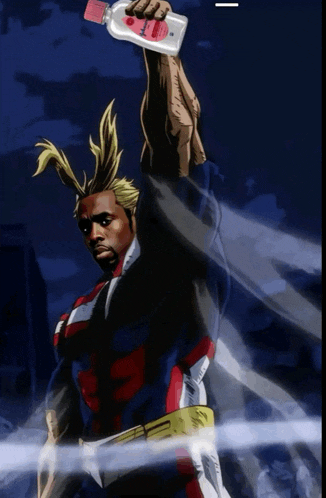 a cartoon of a man holding up a bottle of johnson 's baby oil