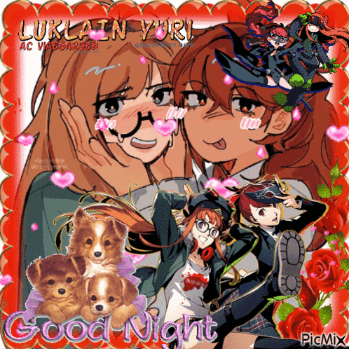 a collage of anime characters with the words good night