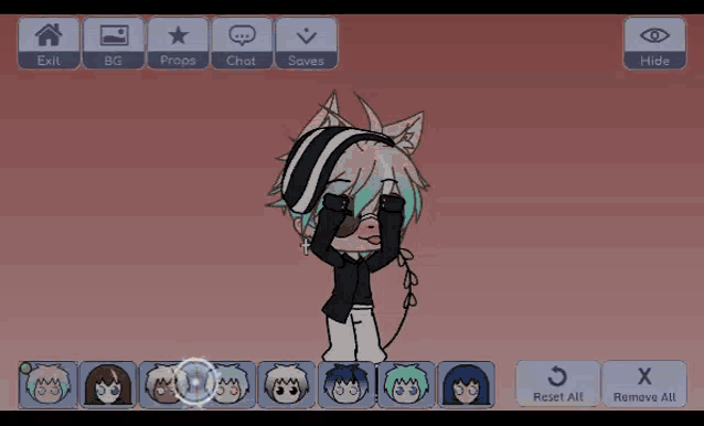 a screenshot of a gacha game shows a boy wearing sunglasses and a hat