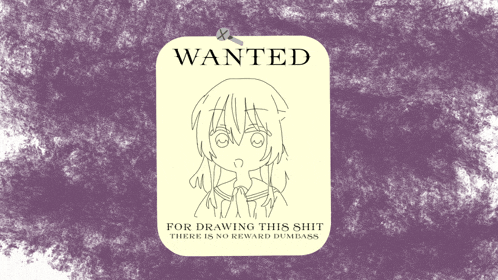 a wanted poster with a girl on it