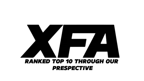 a black and white logo for xfa ranked top 10 through our prospective