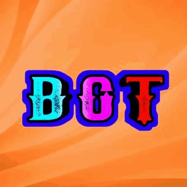 a blue background with the word bot written on it