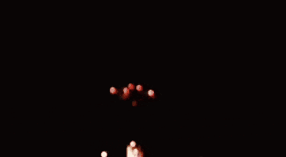 four stuffed dogs are dancing in the sky