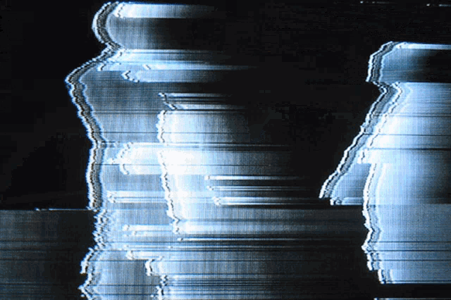 a black and white image with a few lines of light