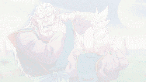 a cartoon drawing of a man and a little girl fighting