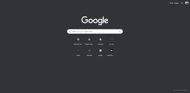 a screenshot of a google search page on a black background
