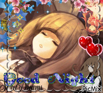a picture of a girl sleeping with the words good night sweet dreams on the bottom