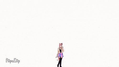 a cartoon of a girl with goggles on her head and the word flipaclip on the bottom