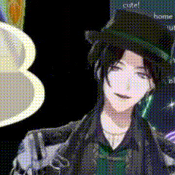 a close up of a person wearing a top hat and a tie .