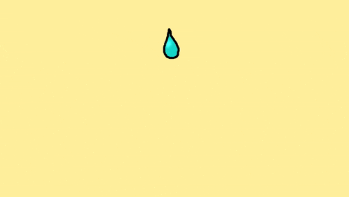 a cartoon drawing of a mouth with a drop of water coming out of it