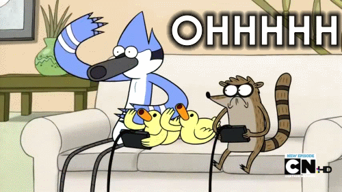When You Beat Your Friend At A Video Game. GIF - Regular Show Oh Friends GIFs