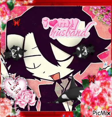 a picture of a cartoon character with the words " i love you " on it