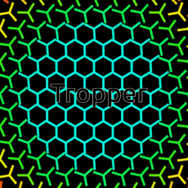 a colorful background with the word trooper in the middle