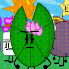 a green leaf with a flower on it 's face