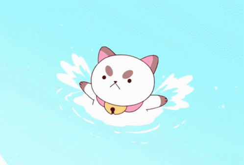 Puppycat Swiming GIF - Puppycat Swiming Bee And Puppycat GIFs