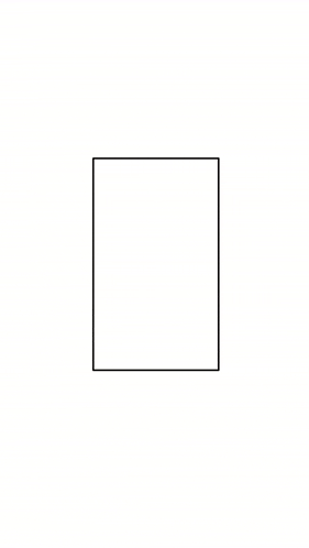 a black and white drawing of a square with a circle in the center
