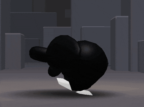 a black object with a white stripe on it