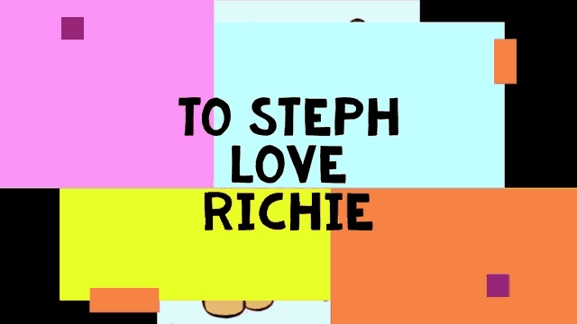 a colorful sign that says to steph love richie on it