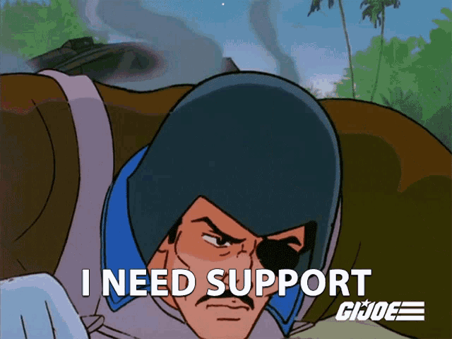 I Need Support Major Bludd GIF - I Need Support Major Bludd Gi Joe A Real American Hero GIFs