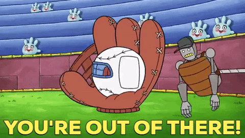 Spongebob Youre Out Of There GIF - Spongebob Youre Out Of There Umpire GIFs