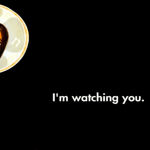 a picture of jesus with the words i 'm watching you on the bottom