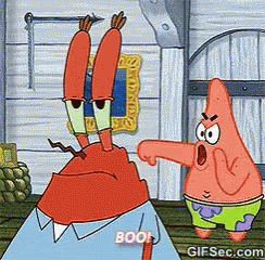 Patrick Star Boo GIF - Patrick Star Boo Mr Krabs GIFs