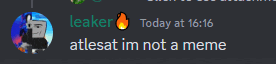 a screenshot of a conversation between leaker and atlesat