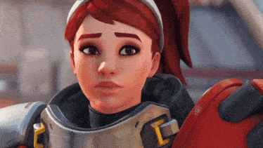 a close up of a cartoon character 's face