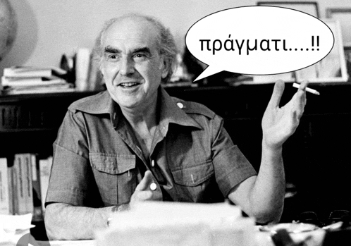 a man smoking a cigarette with a speech bubble above him that says " praymati "