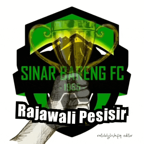 a drawing of a hand holding a trophy for sinar bakleng fc
