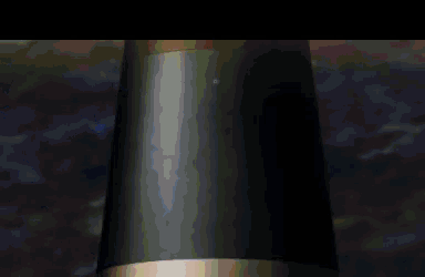 a close up of a black object with a yellow light coming out of it