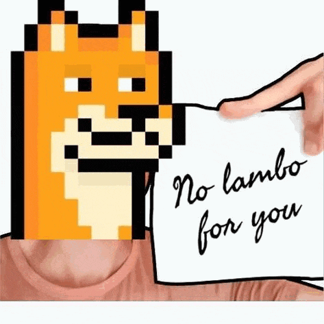 a person is holding a piece of paper with a pixelated fox face on it .