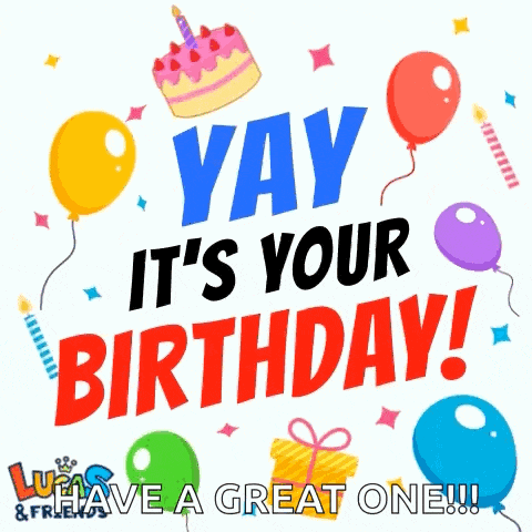 a birthday card that says yay it 's your birthday !