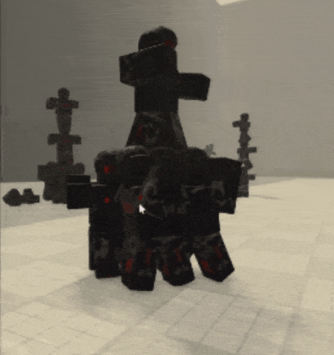 a group of minecraft characters standing next to each other on a tiled floor