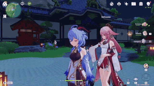 a screenshot of a video game with a character named intsuna