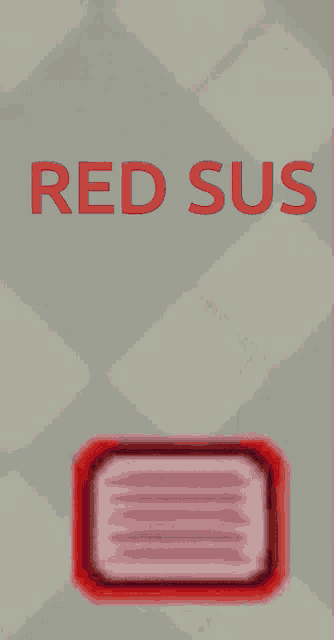 a red among us character with red sus written on the bottom