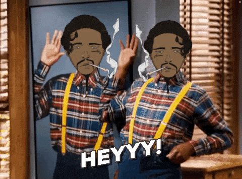 a man in a plaid shirt and suspenders is smoking a cigarette in front of a mirror